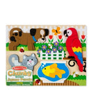 Melissa & Doug Pets Wooden Chunky Jigsaw Puzzle - Dog, Cat, Bird, and Fish (20 pcs)