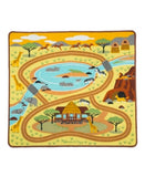 Melissa & Doug Round the Savanna Safari Rug Activity Rug (39 X 36")
