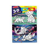 Melissa & Doug Easy-to-See 3-D Marker Coloring Puzzles - Safari and Ocean (24 pcs each)