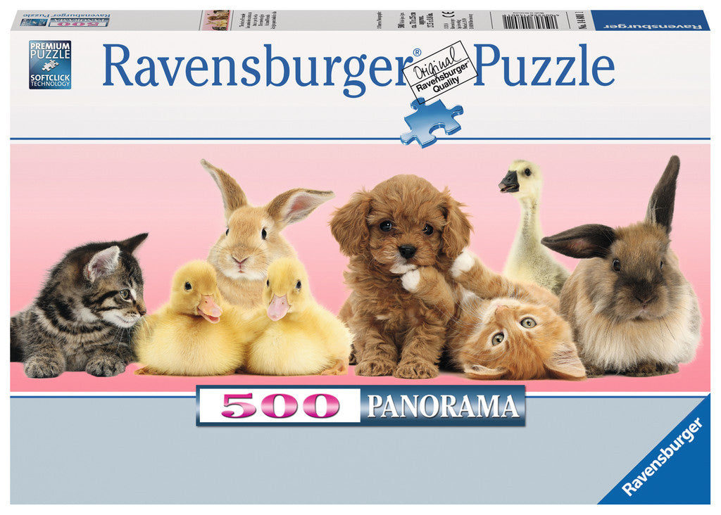 Ravensburger Adult Puzzles 500 pc Panorama Puzzle - Animal Friends 14801