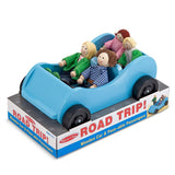 Melissa & Doug Road Trip Wooden Toy Car and 4 Poseable Dolls (4-5 inches each)