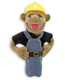 Melissa & Doug Construction Worker Puppet With Detachable Wooden Rod for Animated Gestures