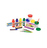 Melissa & Doug Easel Accessory Set - Paint, Cups, Brushes, Chalk, Paper, Dry-Erase Marker