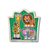 Melissa and Doug Kids Toy, Jungle Friends Jumbo Knob Safari Puzzle