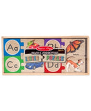 Melissa & Doug Self-Correcting Alphabet Wooden Puzzles With Storage Box 27pc