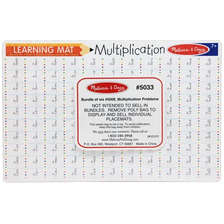 Multiplication Problems Write-A-Mat, Pack of 6