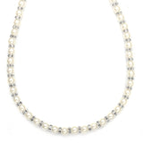 Alternating Pearl and Rondelle Wedding Necklace 189N