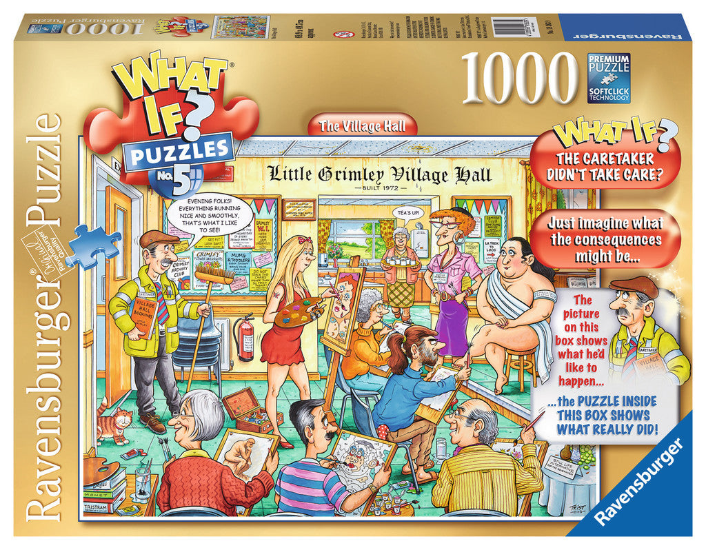 Ravensburger Adult Puzzles 1000 pc WHAT IF?™ Puzzles - The Village Hall 19363