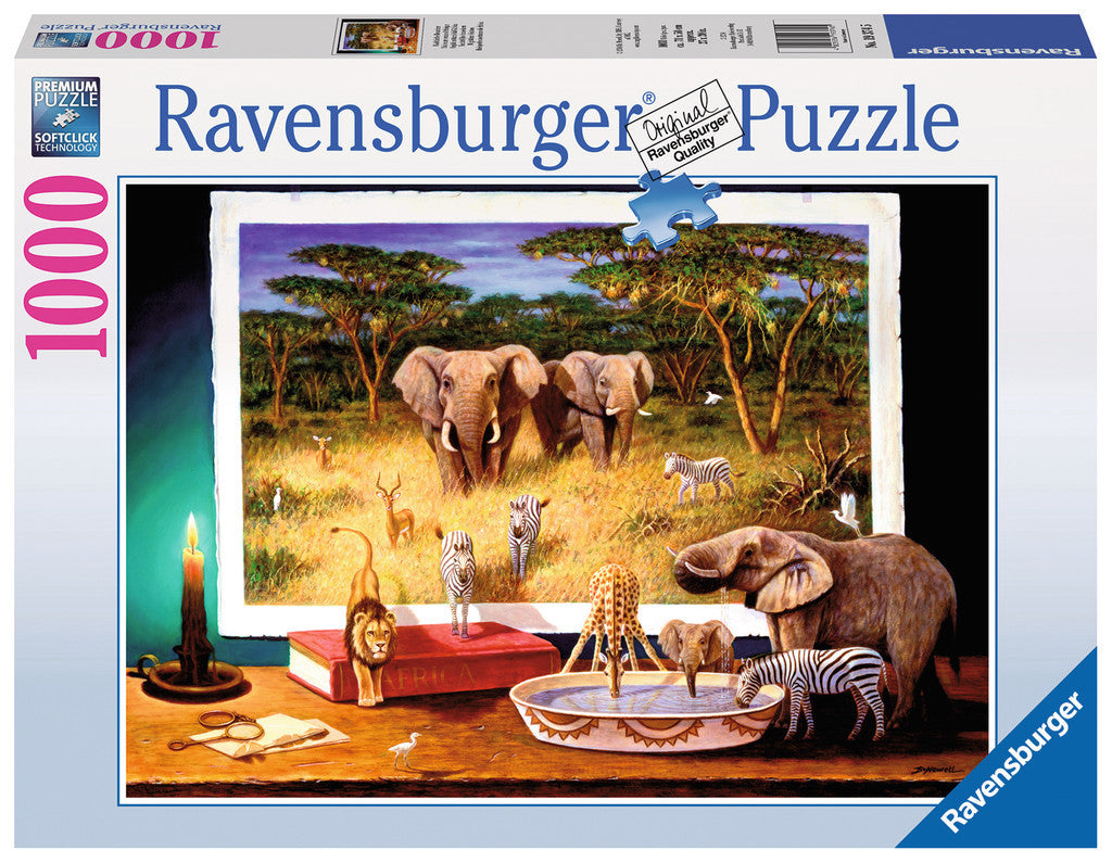 Ravensburger Adult Puzzles 1000 pc Puzzles - African Visitors at Night 19374