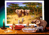 Ravensburger Adult Puzzles 1000 pc Puzzles - African Visitors at Night 19374