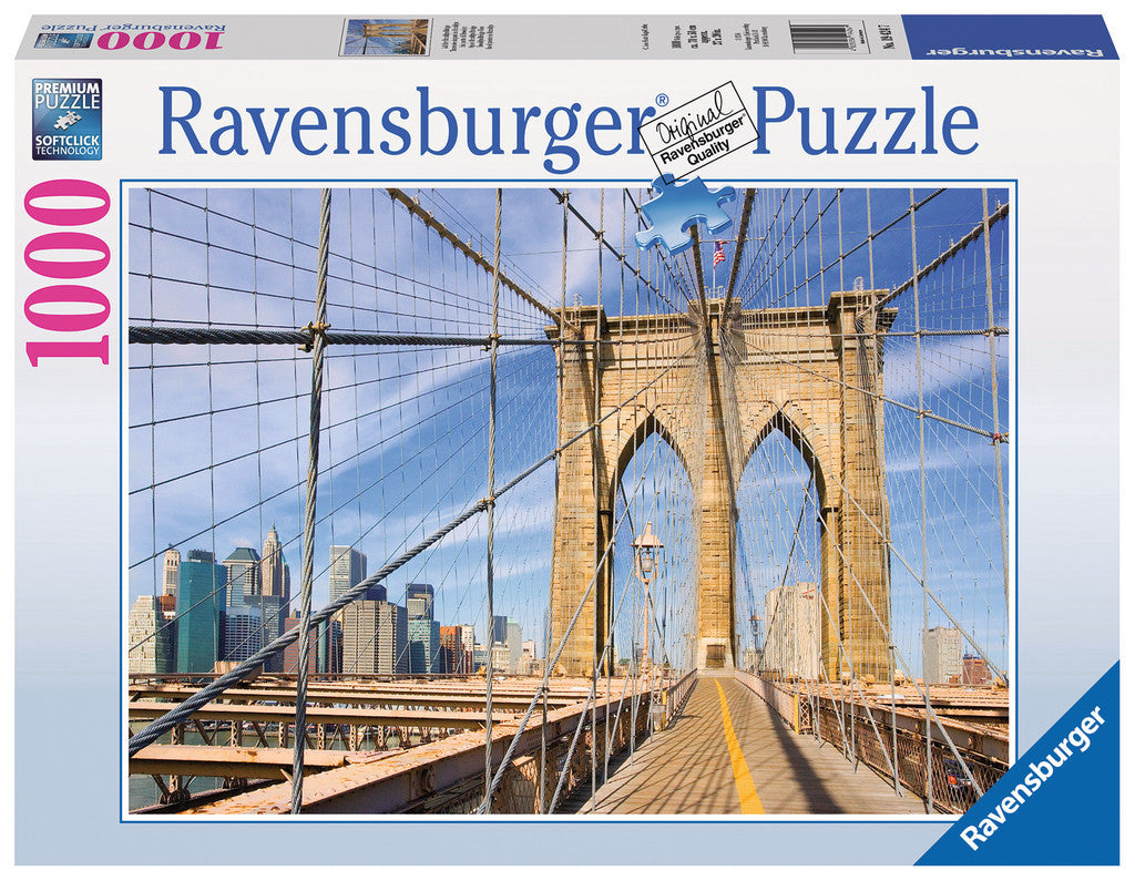 Ravensburger Adult Puzzles 1000 pc Puzzles - View from the Brooklyn Bridge 19424
