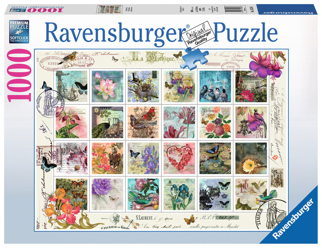 Ravensburger Adult Puzzles 1000 pc Puzzles - Vintage Postage 19526