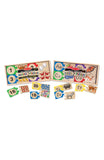 Melissa & Doug Self-Correcting Letter and Number Wooden Puzzles Set With Storage Box 92pc