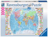 Ravensburger Adult Puzzles 1000 pc Puzzles - Political World Map 19633