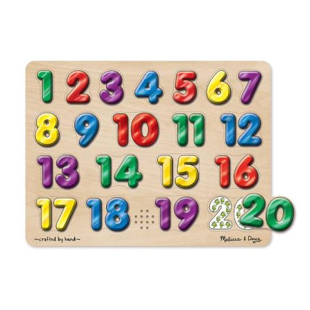 Melissa & Doug Spanish Numbers Sound Puzzle - Wooden Puzzle (20pc)