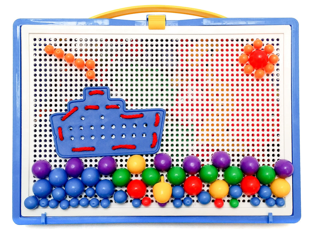 Viahart Creative Mosaic Pegboard Mushroom Nails Jigsaw Puzzle Game For Kids Kindergarten Educational Toys