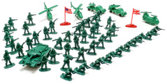 VIAHART 140+ Action Figures Army Men Toy Soldier Play Set with Tanks, Planes, Flags & More! 