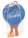 VIAHART Surfminton Classic Beach Tennis Wooden Paddle Game 
