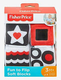 Fisher-Price GFC37 Fun to Flip Soft Blocks Tethered Sensory Learning Baby Toy