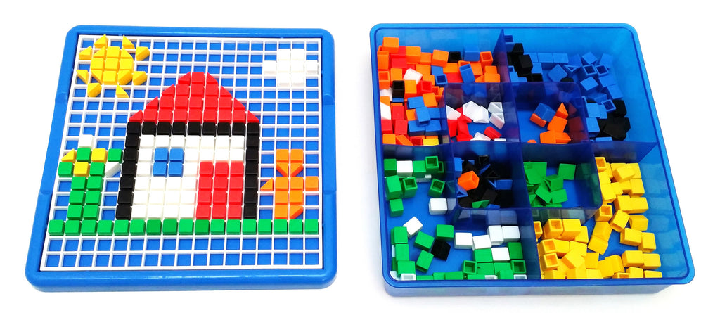 Viahart Creative Mosaic Pegboard Jigsaw Puzzle Block Building Game For Kids Kindergarten Educational Toys