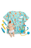 Melissa & Doug Pediatric Nurse Role Play Costume Set (8pc) - Includes Baby Doll, Stethoscope, Adult Unisex, Size: Newborn, Gold