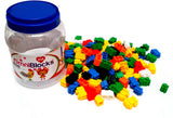 Viahart 132 Piece Omniblocks Interlocking Plastic Six Sided Building Blocks