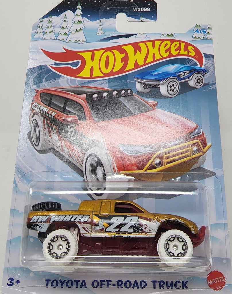 Bundle of 2| Hot Wheels 1:64 Scale Winter 2022 Xmas Series - Geoterra + Toyota Off-Road Truck