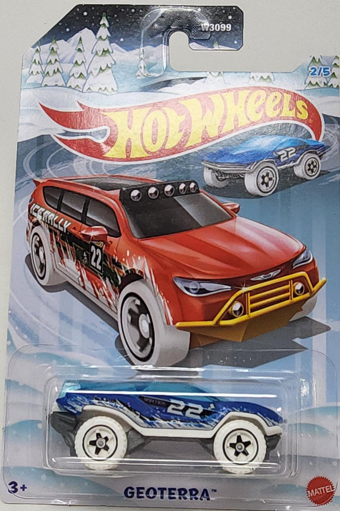 Bundle of 2| Hot Wheels 1:64 Scale Winter 2022 Xmas Series - Geoterra + Carbonator