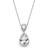 Couture Cubic Zirconia Pear-Shaped Bridal Necklace 2074N