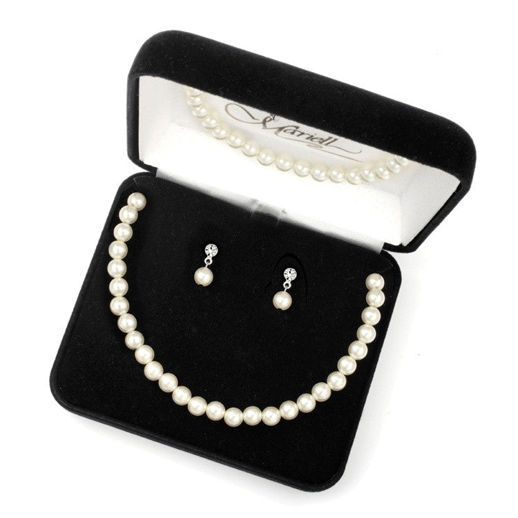 3-Pc. Pearl Boxed Wedding Jewelry 2109BS