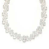 Crystal & Pearl Bubbles Bridal Necklace 2113N