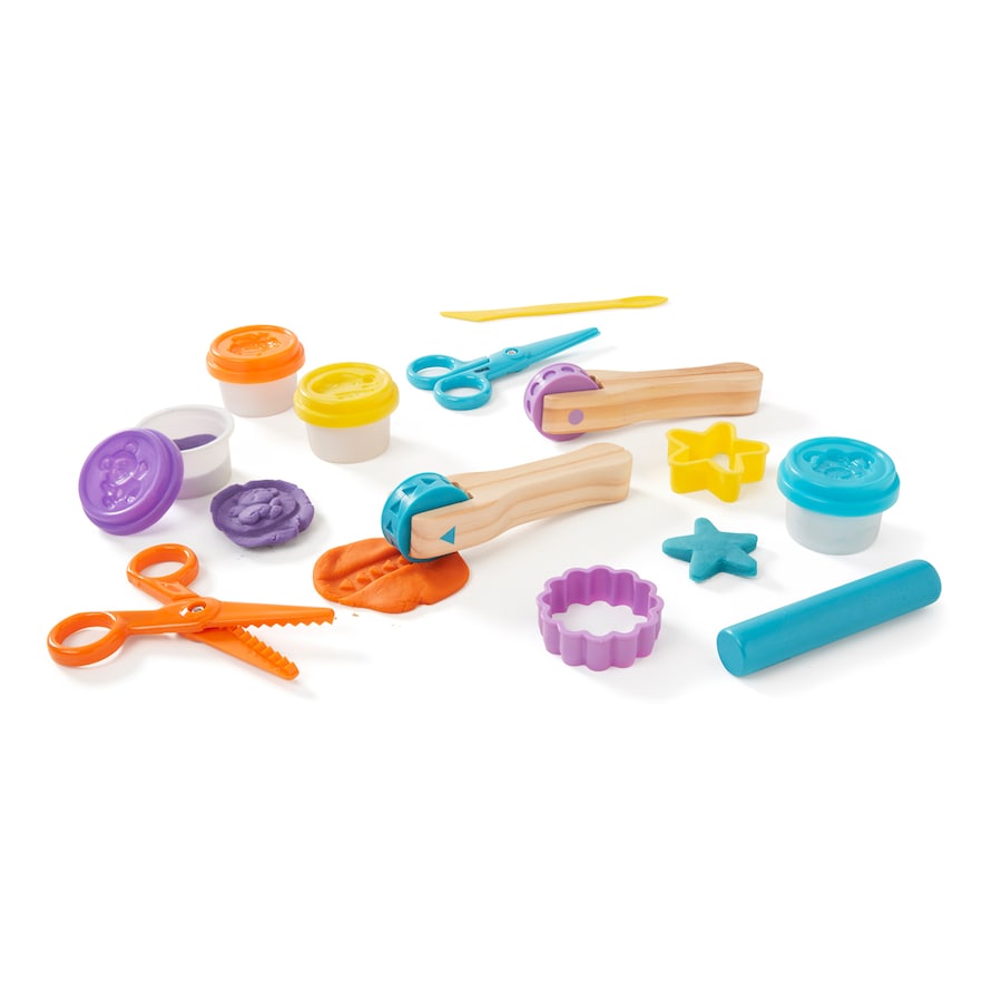 Melissa & Doug Cut, Sculpt, and Roll Clay Play Set With 8 Tools and 4 Colors of Modeling Dough