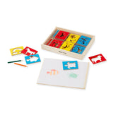 Melissa & Doug Wooden Stencil Set With 27 Themed Stencils and 4 Pencils
