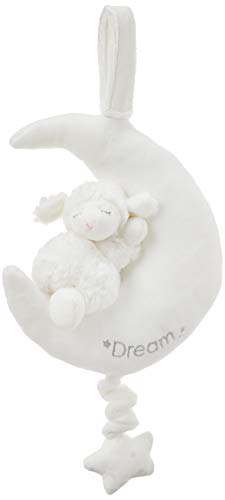 Baby GUND Winky Lamb Moon Stuffed Animal Plush Pullstring Musical Toy, White, 9"