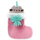 GUND Festive 11" Pusheen Stocking Bundle with 3.5" 2018 Stocking Ornament