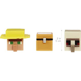 Bundle of 2 |Minecraft Mob Head Minis Action Figures (Villager Guarding Iron Golem & Spider Slaying Steve) Packs & Accessories