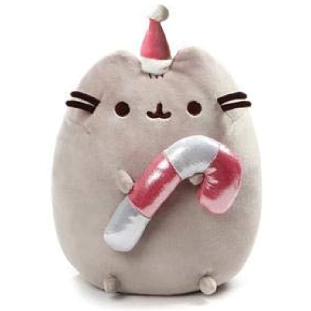 GUND Festive Plush 11" Pusheen Stocking Bundle with 11" Candy Cane Plush