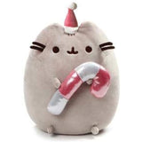 GUND Christmas Candy Cane Pusheen Plush Bundle with Wreath Ornament