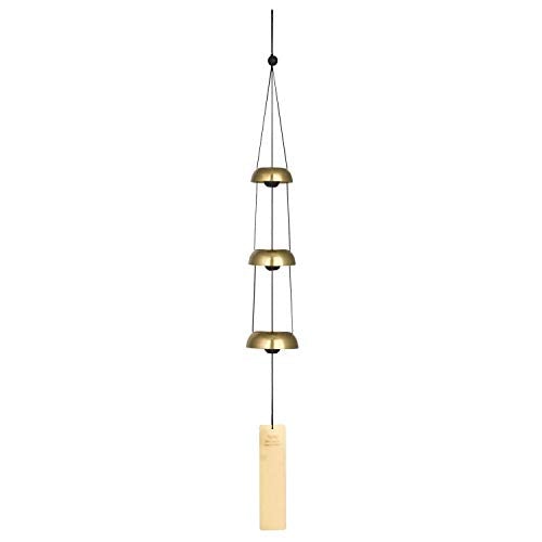 Woodstock Chimes TB5 The Original Guaranteed Musically Tuned Chime Quintet Temple Bells, Brass