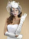 Below Elbow Wedding or Prom Gloves in Matte Satin