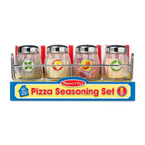 Melissa & Doug Pizza Seasoning Set (5pc) - Play Food, Stainless Steel Caddy