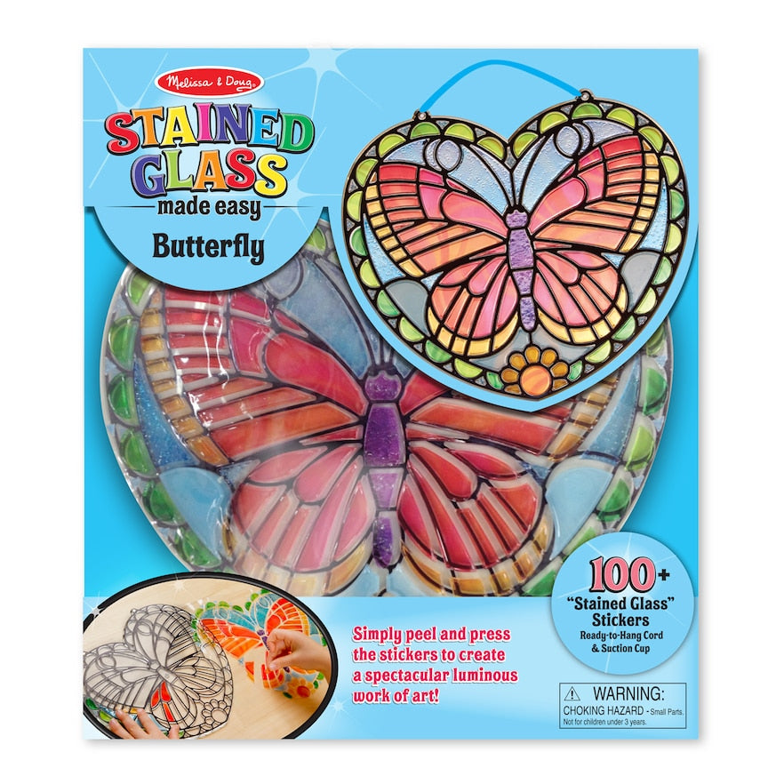Melissa & Doug Stained Glass Made Easy Activity Kit: Butterfly - 140+ Stickers