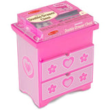 Melissa & Doug Decorate-Your-Own Double-Drawer Chest Craft Kit: 72 Foil Letter Stickers, 26 Gem Stickers, 2 Glitter Glues, and More