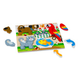Melissa & Doug Pets Wooden Chunky Jigsaw Puzzle - Dog, Cat, Bird, and Fish (20 pcs)