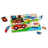 Melissa & Doug Vehicles Wooden Chunky Jigsaw Puzzle (20 pcs)