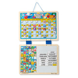 Melissa & Doug Monthly Magnetic Calendar With 133 Magnets and 2 Fabric-Hinged Dry-Erase Boards