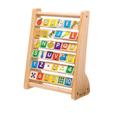 Melissa & Doug ABC-123 Abacus - Classic Wooden Educational Toy With 36 Letter and Number Tiles