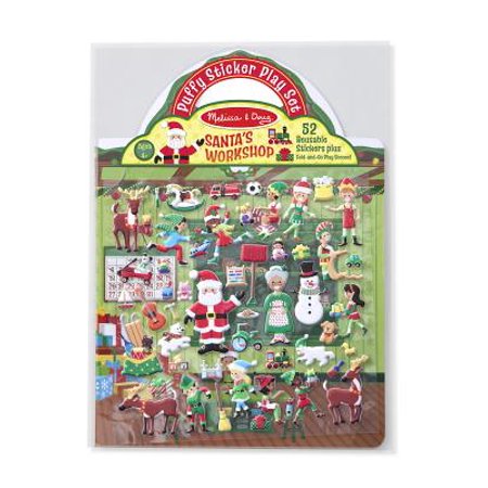 Melissa & Doug Puffy Sticker Activity Book: Santa's Workshop - 52 Reusable Stickers