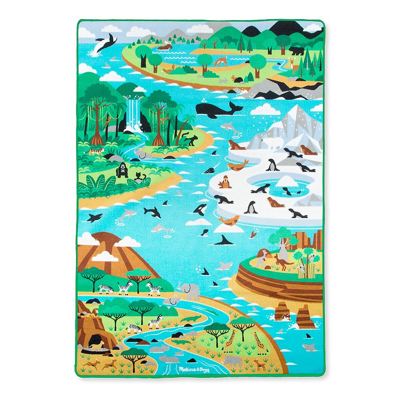 Melissa & Doug Jumbo Habitats Activity Rug, 58 x 79"