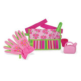 Melissa & Doug Sunny Patch Blossom Bright Garden Tool Belt Set With Gloves, Trowel, Watering Can, and Pot